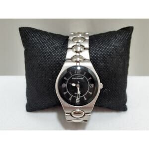 Vintage Calvin Hill Ladies Wristwatch Quartz Silver Tone